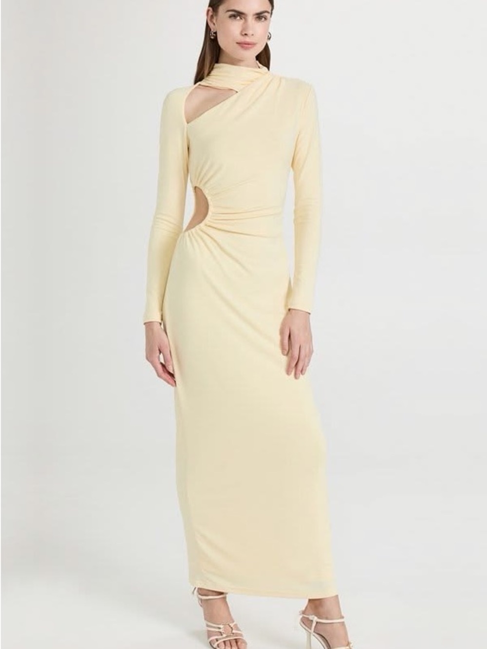 Significant Other Liana Cutout Jersey Maxi Dress - Butter Yellow - XS / 6